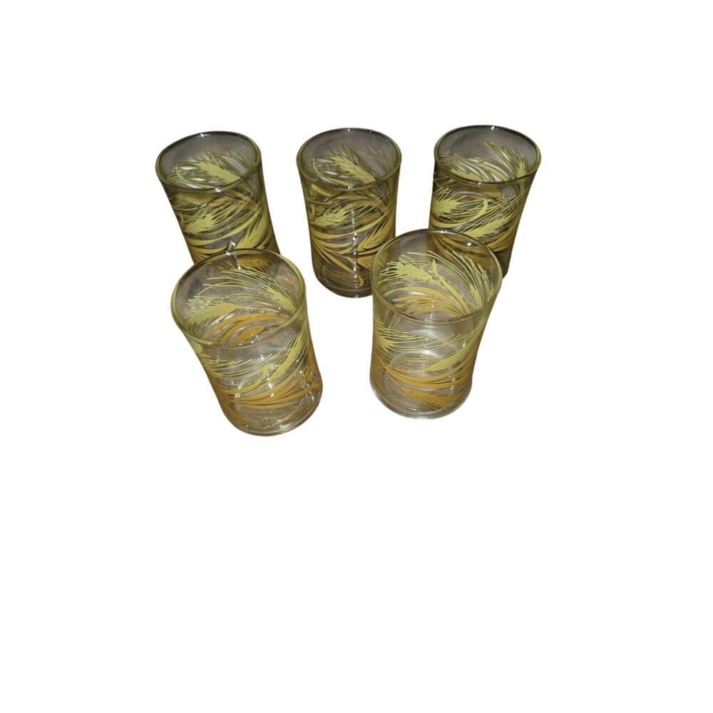 Libbey Golden Harvest Wheat Juice Glasses Set Of 5